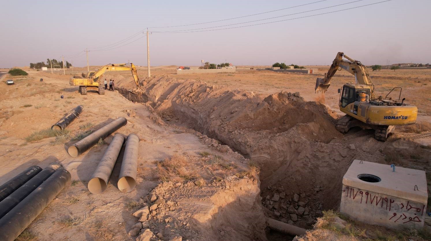 پیشرفت 80 درصدی طرح آبرسانی به مجتمع 20 روستای شهرستان دشتی